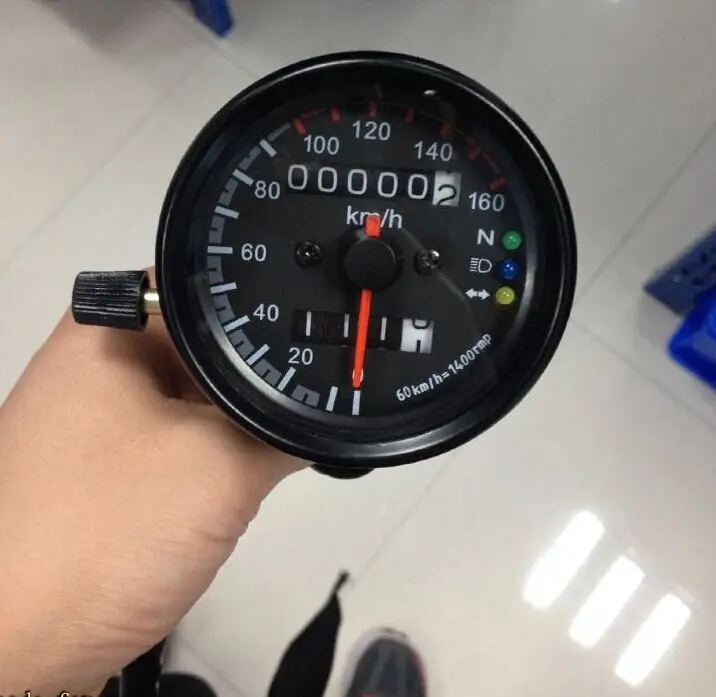 

IZTOSS Universal Motorcycle Black Tachometer Odometer Gauge with LED Backlight