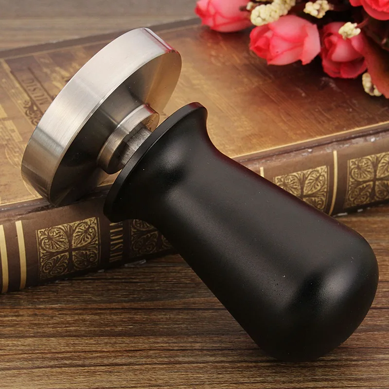 

Stainless Steel Coffee Powder Hammer Maker Espresso Calibrated Coffee Tamper Flat Base Maker Grinder 58mm Home Portable