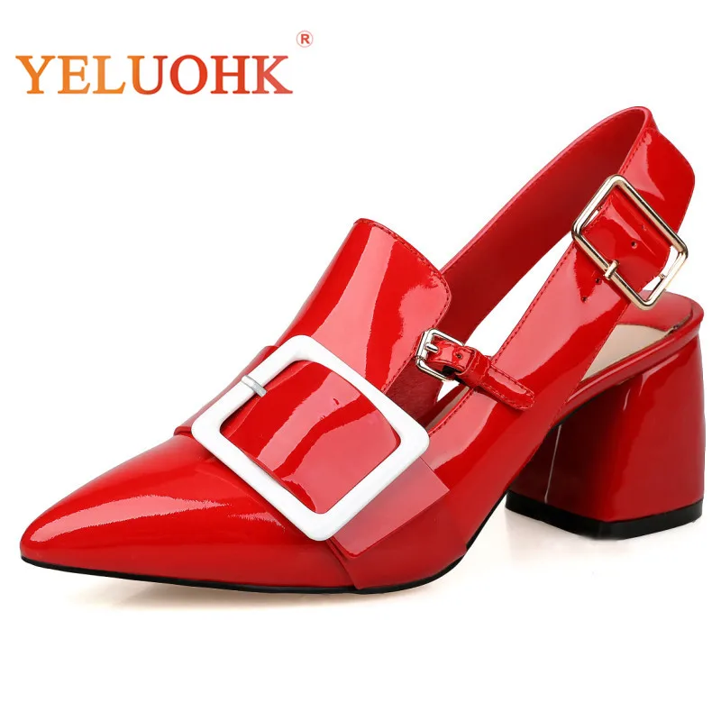 Aliexpress.com : Buy Patent Leather Shoes Women Heels 2018 Summer Shoes ...