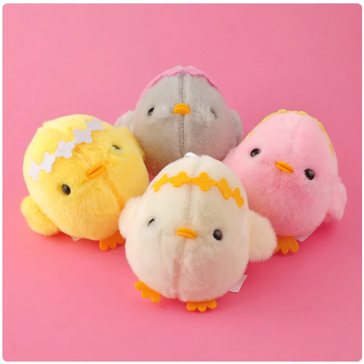 

Korea litter Chicken plush pendant toy doll market clamshell doll plush keychain randomly prepare 8cm wj04