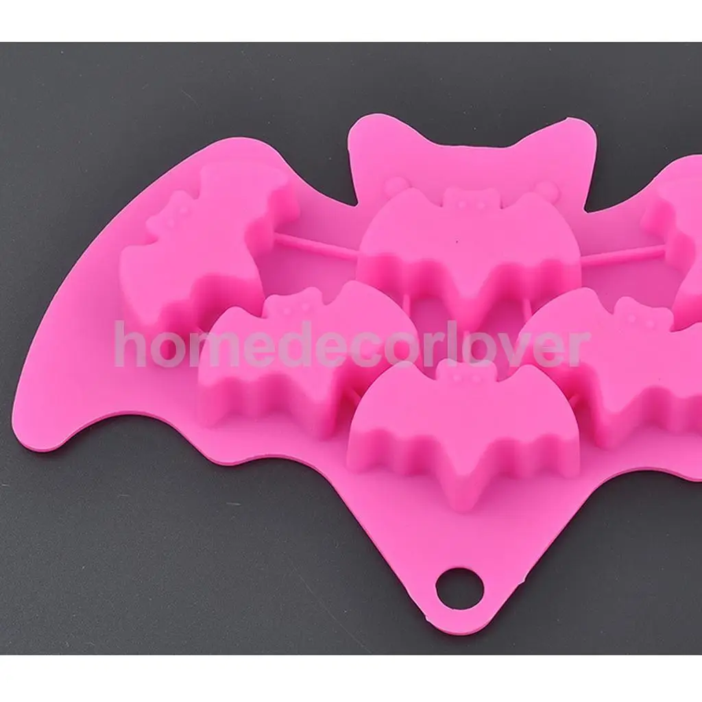 MagiDeal 4 Type Novel Silicone Sculpt Skull, Ghost, Bat, Witch Mold Fondant Chocolate Cake Decorating Baking Mold Safe for Oven