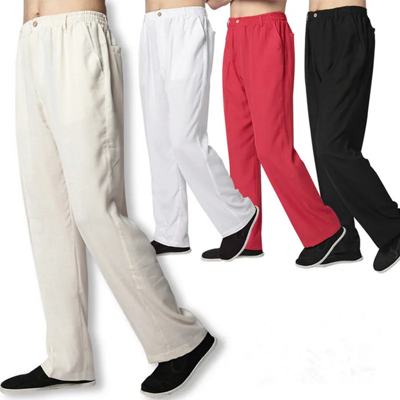 Traditional Chinese Men's Kung Fu Trousers Martial arts pants Plus Size