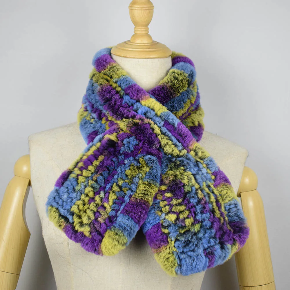 rex rabbit fur scarf short 6