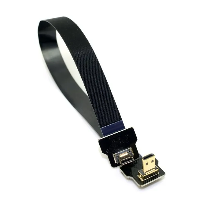 Angled FPV Micro HDMI Male to Micro HDMI FPC Flat Cable 10cm 20cm 30cm 50cm 100cm for Gopro HERO 4 HERO 3 SJCAM SJ5000