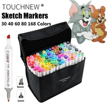 168 цветов TOUCHNEW 6 картина маркер для рисования набор кистей двуглавый жирный спирт манга анимационный рисунок эскизы художественные принадлежности
