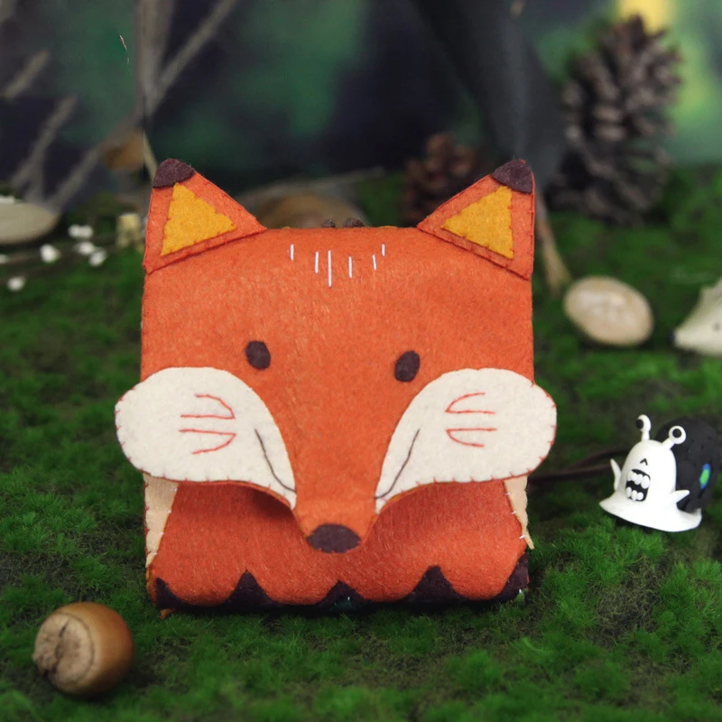 

Fox Pocket Handbag Nonwoven Vilt Fabric DIY Craft Material Kit Needle Felting Agujas Para Fieltro Uil
