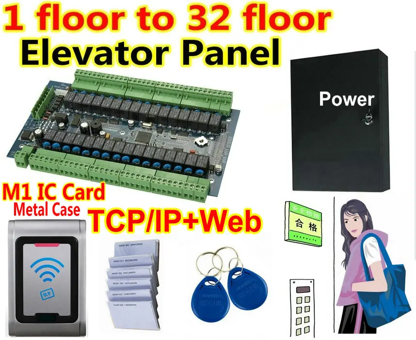 1 ~ 32 этажей лифт/Лифт контроллер панель система с TCP/IP + веб Browsermanage Открытый