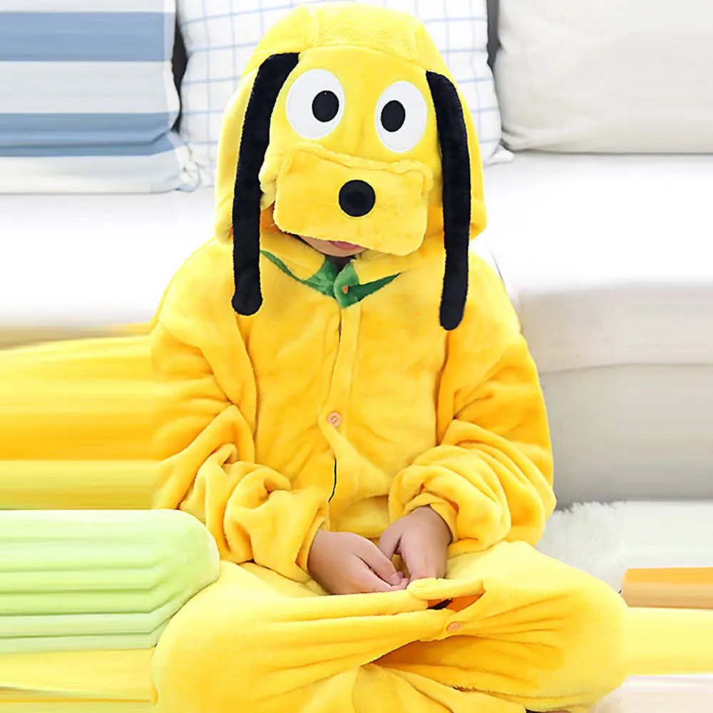 Новые Детские Покемон динозавр PIKACHU панды Onesie детский костюм для хеллоуина для девочек и мальчиков, теплые мягкие пижамы Одна деталь, одежда для сна - Цвет: Dog