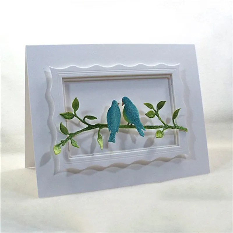 

Naifumodo Little Bird Resting on A Tree Branch Metal Cutting Dies for Scrapbooking Stencil New Dies for 2019 Die Cut Stitch