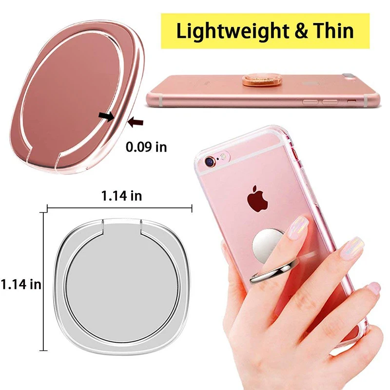 Fimilef 180 Degree Universal Phone Finger Ring Holder Stand for iPhone X 7 6 plus Samsung Xiaomi Smartphone Tablet plain bague