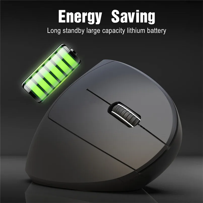 HXSJ T29 Wireless Bluetooth 3.0 Wireless Mouse Ergonomic Design Vertical 2400DPI Mice ABS Ergonomic Optical Mouse 40AP1002