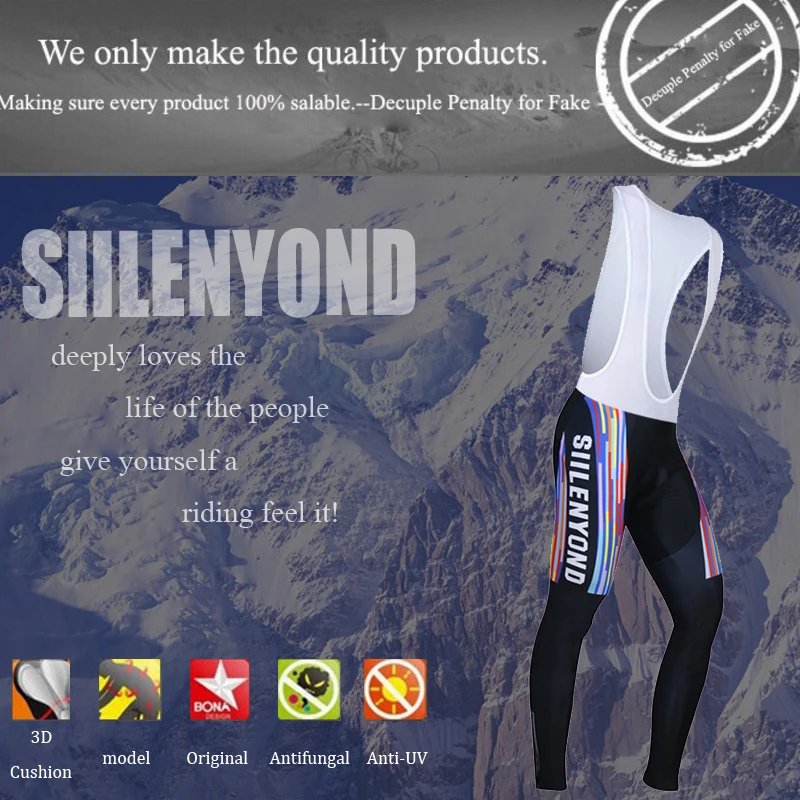 Siilenyond MTB велосипедный комбинезон с 3D противоскользящим гелевым подкладом для шоссейного велосипеда велосипедный комбинезон сохраняющий тепло термальный Ciclismo