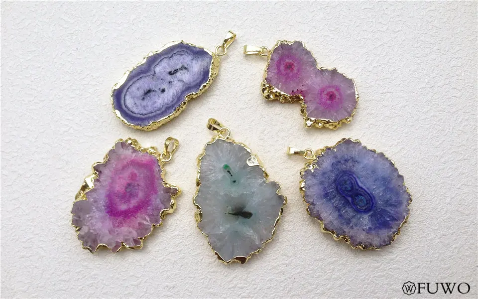 Stalactite Agate Slice Pendant 7
