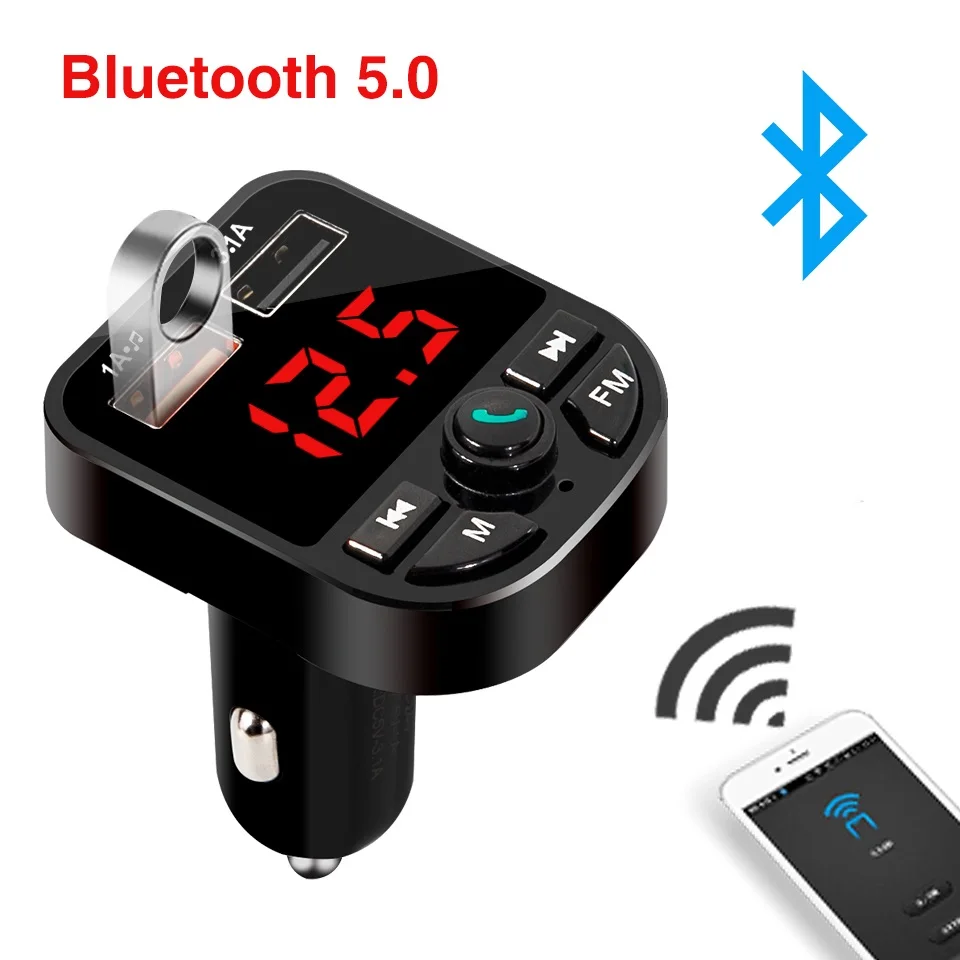 BC39 Bluetooth FM передатчики автомобильный беспроводной радио адаптер AUX MP3 плеер Hands-free FM модулятор двойной USB зарядное устройство fm-передатчики - Название цвета: Черный