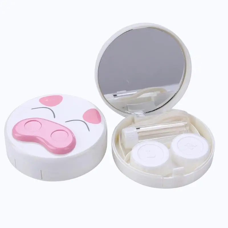 

1PC Cute Travel Glasses Contact Lenses Box Plastic Contact lens Case for Eyes Care Kit Holder Container Gift