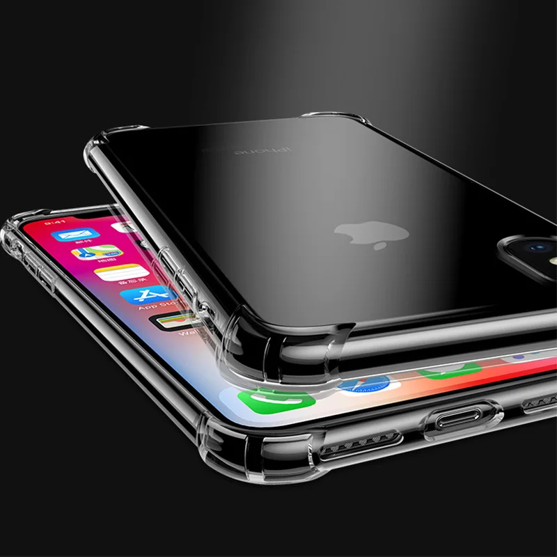 

Transparent Tpu Silicone Case For Iphone X Xr Xs Max Anti-Knock Soft Phone Cover For Iphone 6 7 8 Plus Ultra Thin Clear Tpu Case