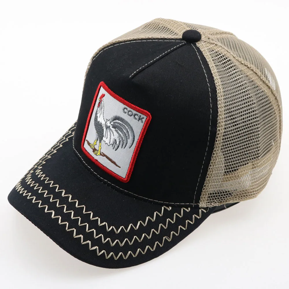 

Embroidery Animal Caps Men Baseball Caps Summer Women Sun Hats Fashion Hip Hop Mesh Snapback Caps Gorras Wholesale