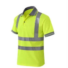 Hi vis футболка рабочая одежда спецодежда сухая футболка с коротким рукавом отражающая рубашка безопасности