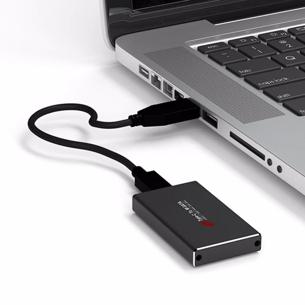 

USB3.1 USB-C Type C toHigh-speed MSATA to SSD Enclosure Hard Disk Box Cable HDD Docking Station Hard Drive Enclosure