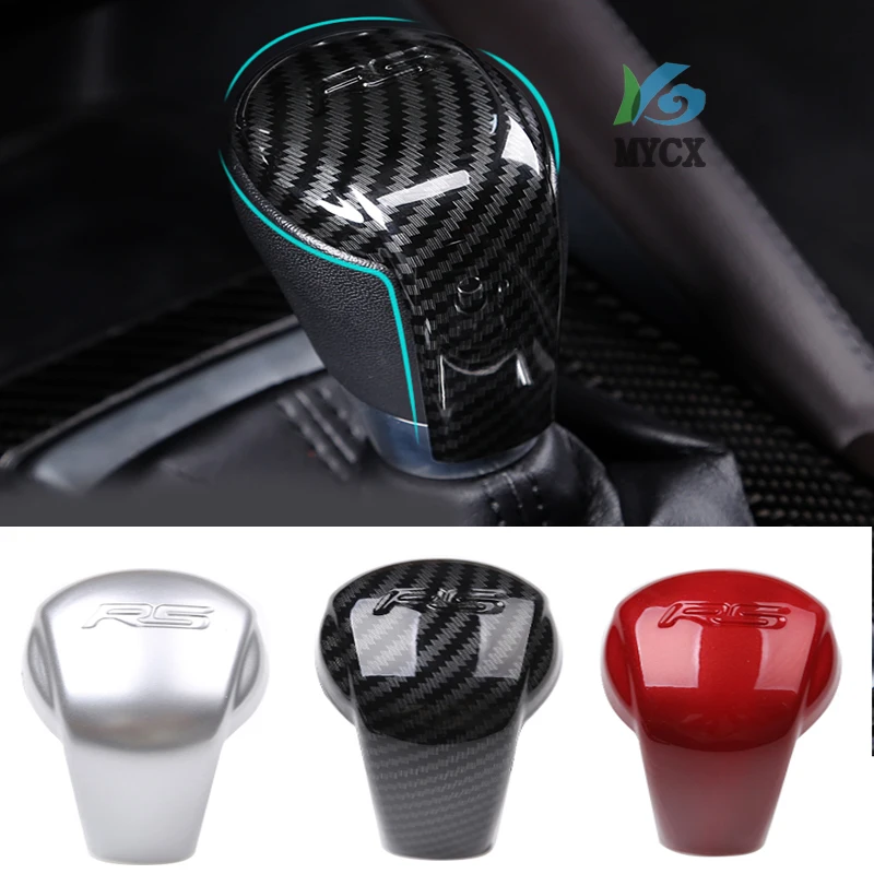 

For Mazda CX-5 CX5 gear head covers interior leather Hand-stitched shift knob Accessories Gear Shift Collars 2015-2019