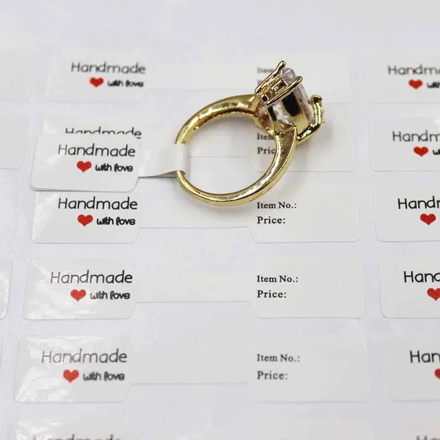 6*1.20cm paper folded ring price label jewelry size note labels print