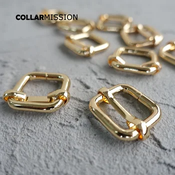 

100pcs/lot 15mm Metal Non-Welded Roller Pin Adjuster Buckles For Backpack Straps shoes Bags Cat Dog CollarDIY Accessories LXK15J