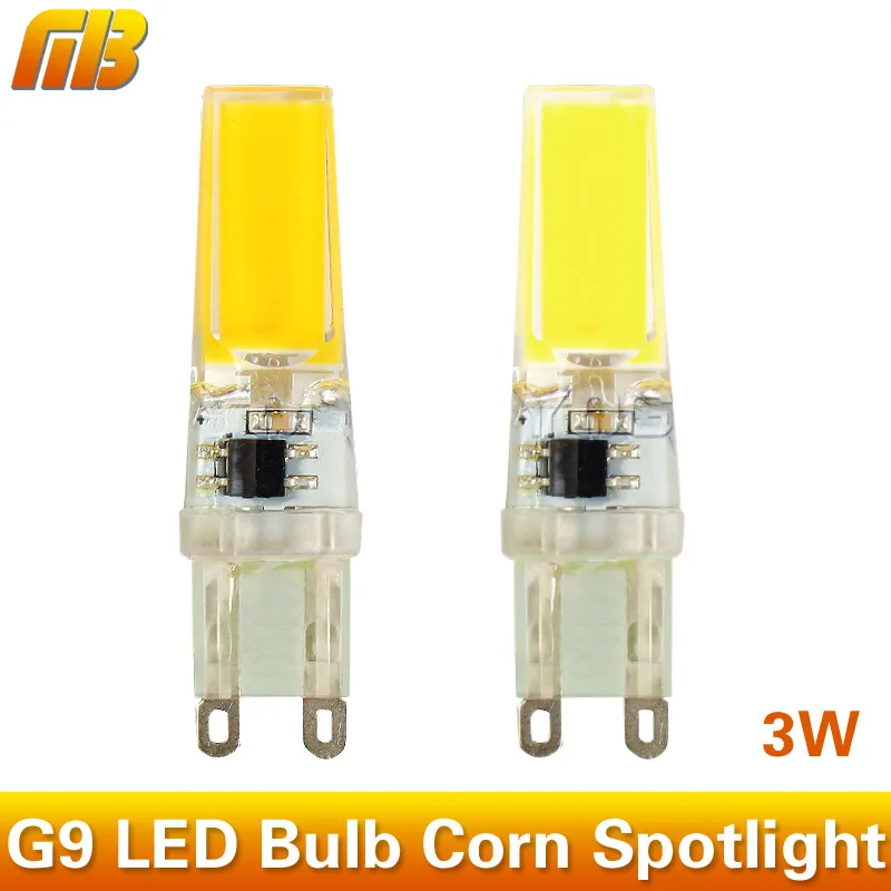 G9 светодиодные лампы кукурузы прожектор 3 W AC220V 230 V 240 V затемнения лампада обломок удара светодиодное освещение свет заменить галогенные