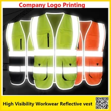 SFvest высокая видимость светоотражающий жилет безопасности рабочий unifroms защитный жилет рабочая одежда с логотипом компании, с принтом