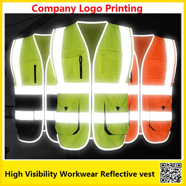 SFvest High visibility reflective safety vest work unifroms workwear