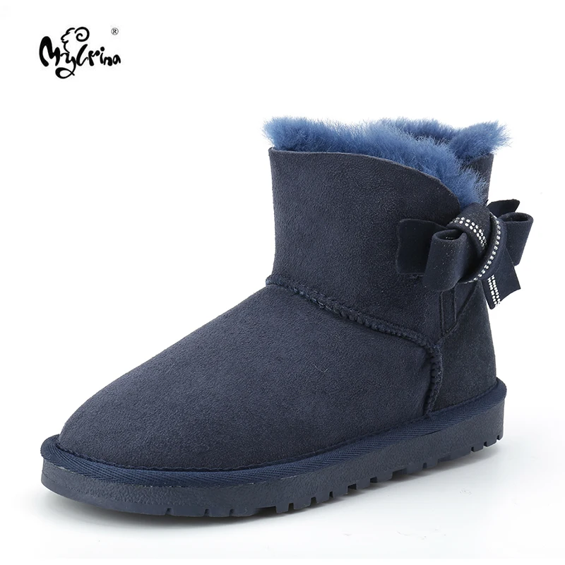 High Quality Snow Boots Women Fashion Genuine Sheepskin Leather Australia Classic Women's Ankle