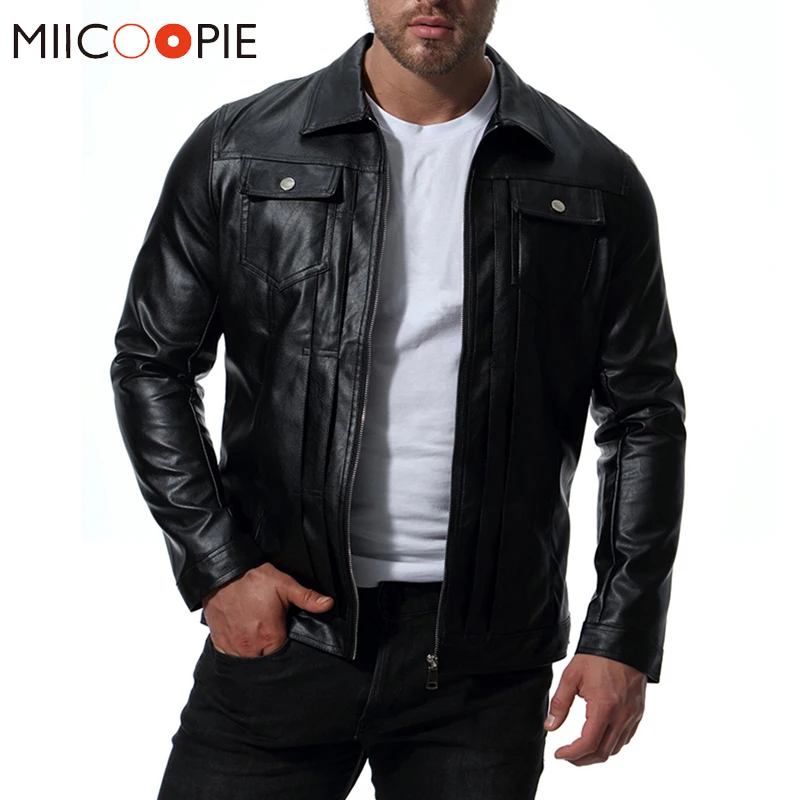 

Men Leather Suede Jacket Fashion Autumn Motorcycle PU Leather Business Casual Coats Western Cowboy Bomber Jackets S-XXL