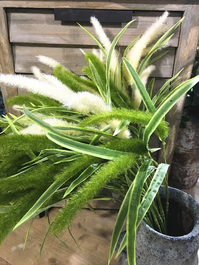 Artificial reeds flower branch wild fake candle plants home party DIY