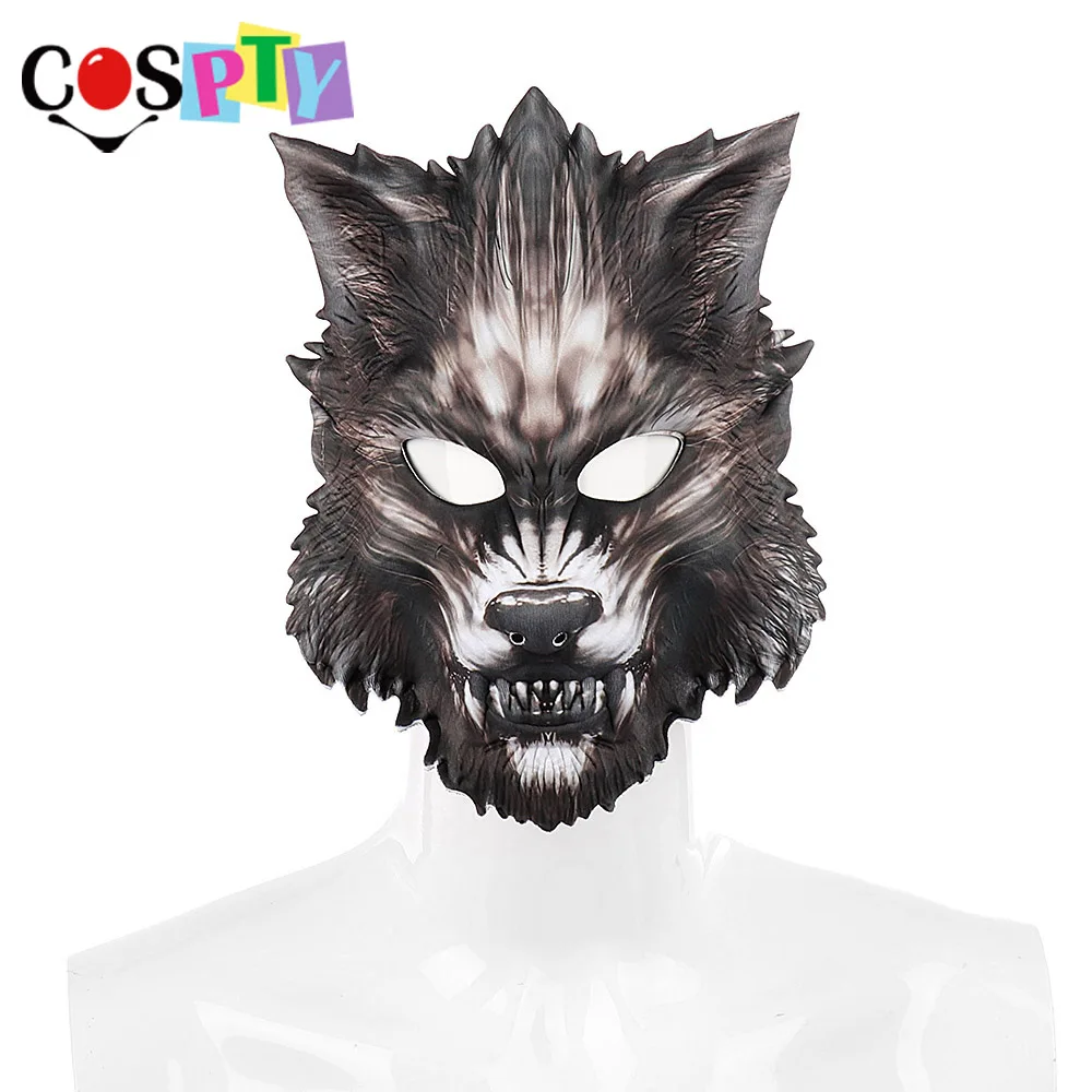 

Cospty Canival Animal Costume Horror Realistic Wolf Masquerade Halloween Mask