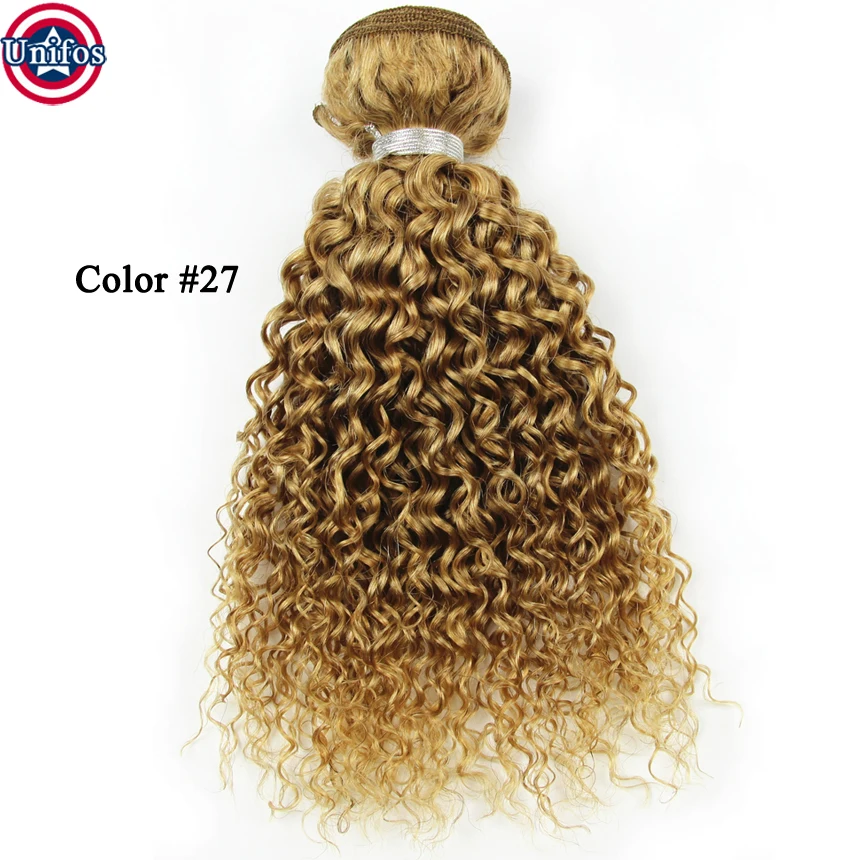 Blonde Malaysian Hair Jerry Curly 27 Blonde Hair Weaves Single Bundle
