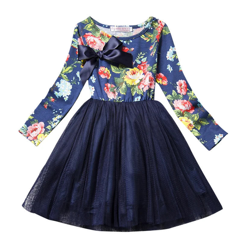 Long Sleeve Quality Baby Kids Clothes Winter Dress For Girl Lace