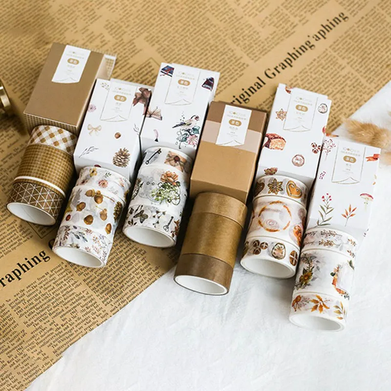 

3 Pcs/pack Small Fresh Decorative Washi Tape Set DIY Scrapbooking Masking Tape School Office Supply Escolar Papelaria