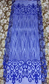 

High Quality African Nigerian Tulle Lace Fabric Latest design sat-42010 French glitter Lace Fabrics
