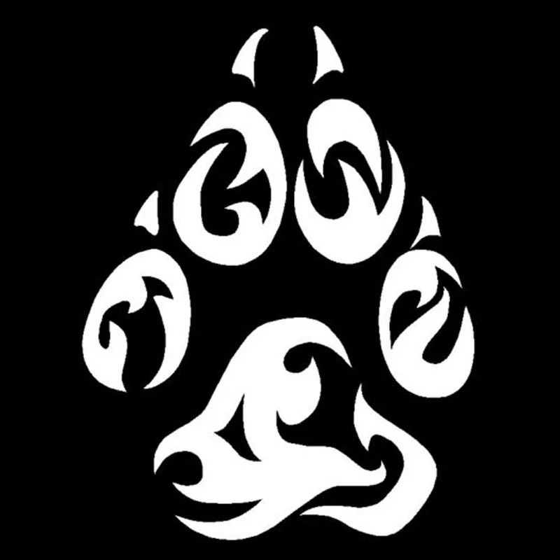 085 45 De Réduction11415 Cm Tribal Tatouage Loup Patte Empreinte Décalcomanie Vinyle Autocollants Classique Créatif Voiture Fenêtre Décoration