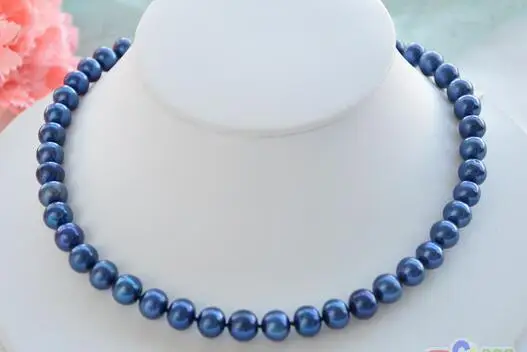 

3727 ROUND BLUE FRESHWATER PEARL NECKLACE
