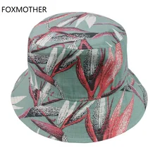 FOXMOTHER Новая Осенняя уличная зеленая темно-синяя Панама с цветами Bob chapeau gorras рыболовные кепки женские мужские