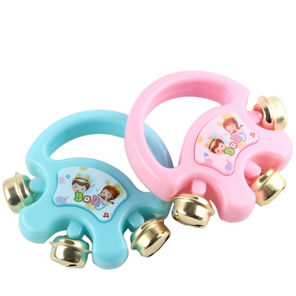 High Quality 1PCS Baby Handbell Shaker Kids Plastic Rattle Shakers