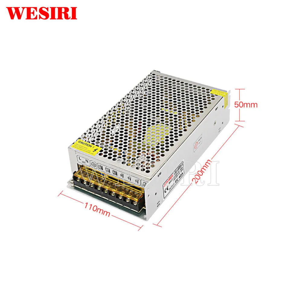 DC5V 2A/3A/4A/5A/8A/10A/12A/20A/30A/40A/60A переключатель светодиодный Питание трансформаторы WS2812B WS2801 SK6812 SK9822 APA102 Светодиодные ленты