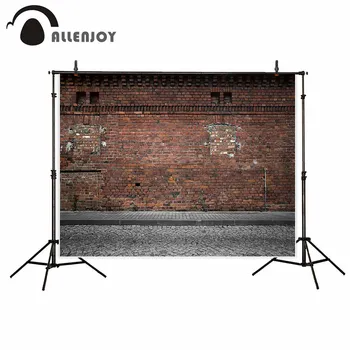 

Allenjoy vintage Brick background street photography studio funds vinyl backdrops for photography photo backdrop