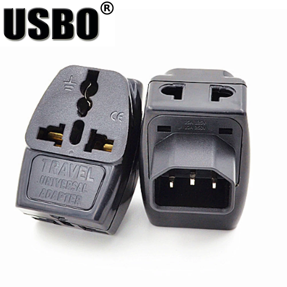 

Universal Black Copper 10A 250V Standart IEC320 C13 C14 UPS PDU APC chassis cabinet computer power adapter plug convert socket