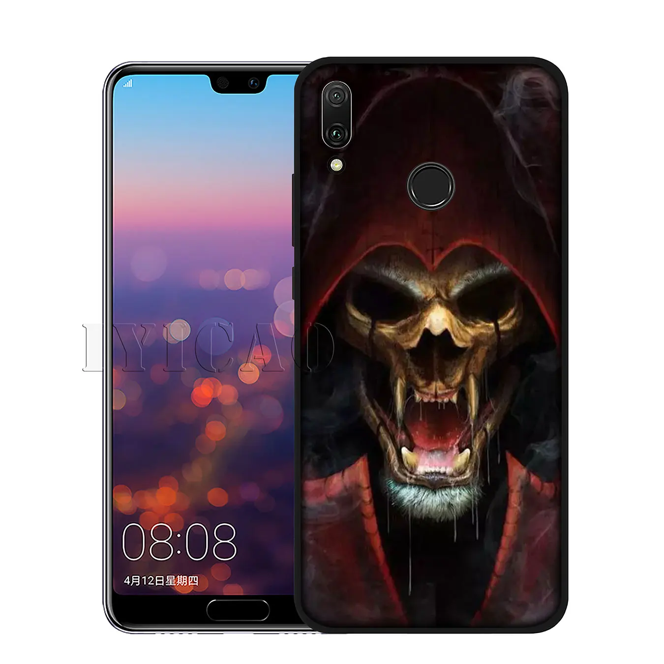 IYICAO мало смерть с косой Скелет Забавный силиконовый мягкий чехол для huawei P20 Pro P10 P8 P9 Lite мини P Smart крышка - Цвет: 1