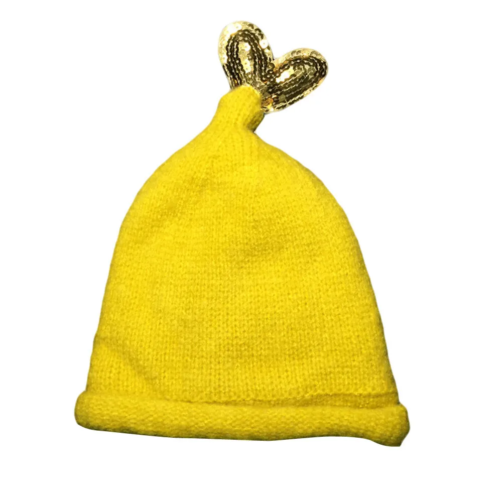 yellow baby beanie hat