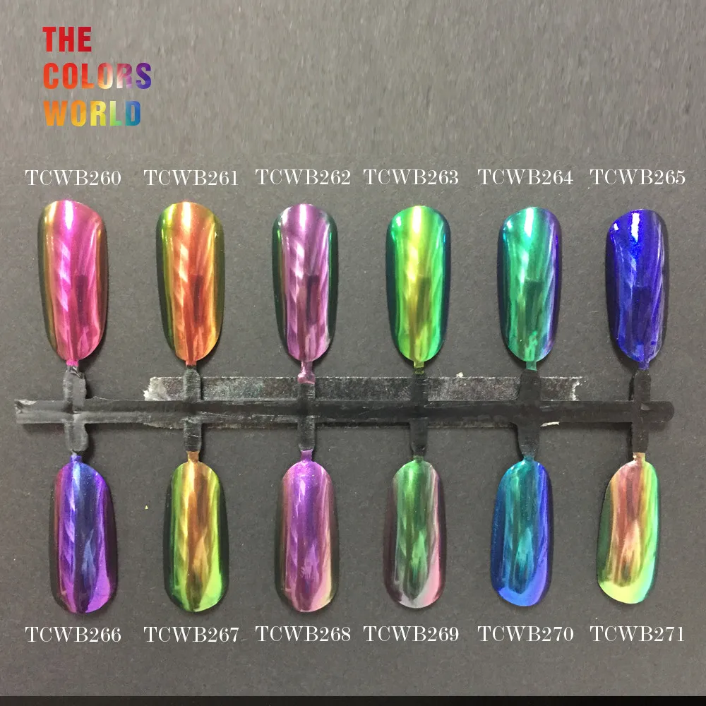 

TCT-088 Mermaid Rainbow Pigment Mirror Pigment Chrome Pigment Chameleon For Nail Art Decorations Makeup Facepaint Manual DIY