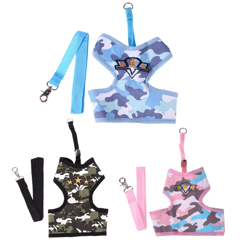 

Camouflage Pets Chest Strap Puppy Cat Dog Leash Harness for Large Small Dogs Animal Walking Leashes Pet Products