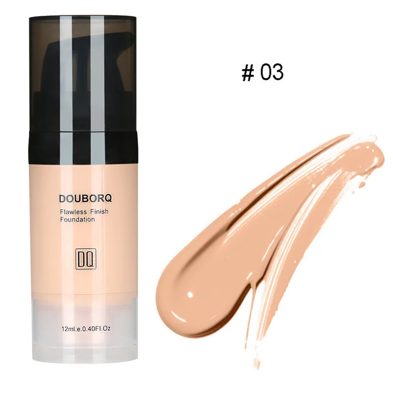 Professional Full Coverage Foundation Makeup Base Face Matte Finish Liquid Foundation Make Up Waterproof Natural Concealer Cream