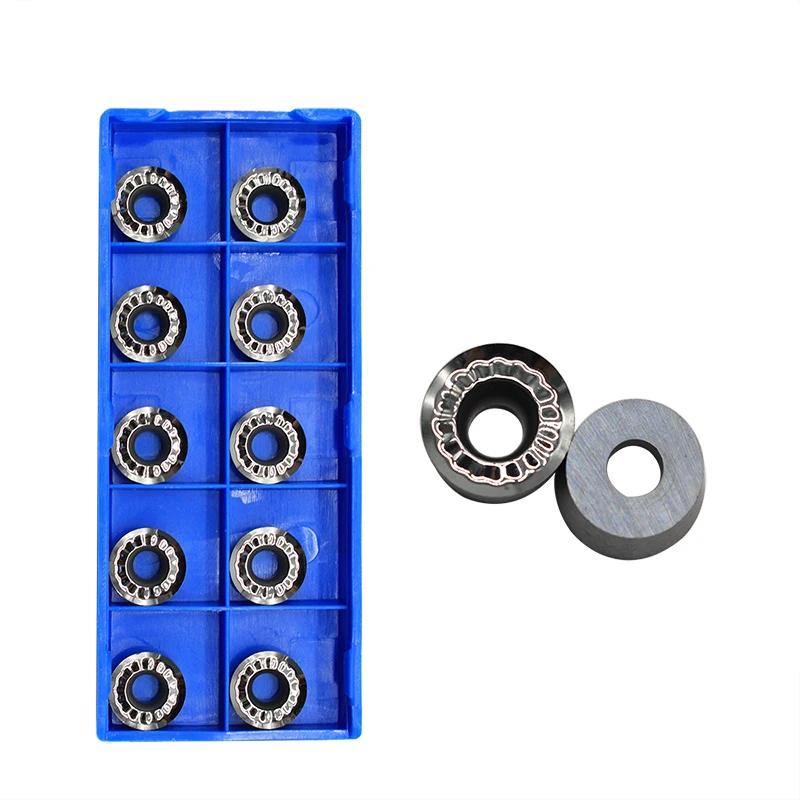 

10PCS RCGT1204MO AK H01 CNC Blade Aluminum Insert Round Indexable Insert For Carbide Endmill Tool Holder Turning Tool